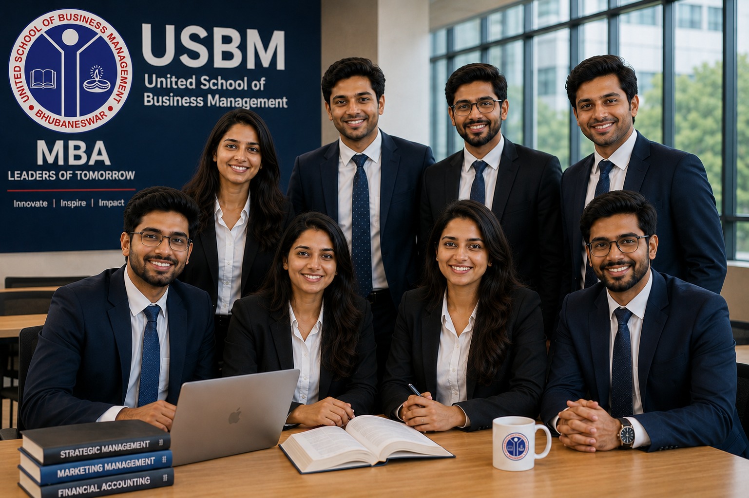 MBA professionals in discussion